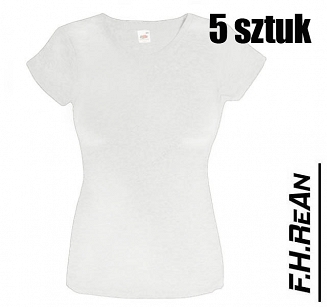 Koszulka Lady-Fit Valueweight 61-372-0 160g  5 SZTUK BIAŁE