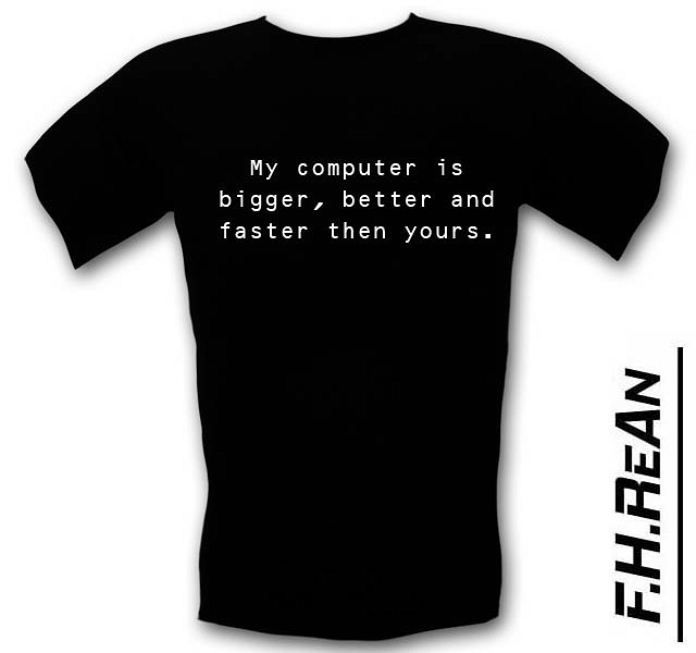 Śmieszne koszulki My computer is..