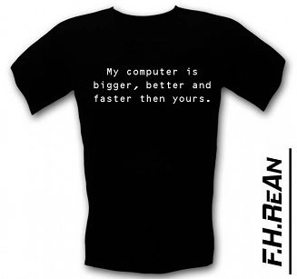 Śmieszne koszulki My computer is..