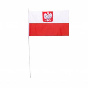 FLAGA POLSKI CHORĄGIEWKA GROT PCV BARWY ORZEŁ 19x30cm