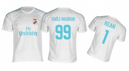 REAL MADRYT HOME KOSZULKA TWÓJ WŁASNY NADRUK