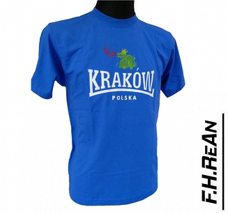 Koszulka Kraków Smok Wawelski niebieska
