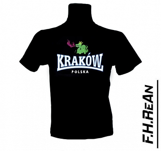 Koszulka Kraków Smok Wawelski czarna