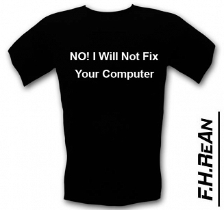Śmieszne koszulki No! I will not fix Your computer