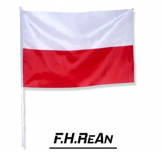 Flaga Chorągiewka Polska gładka 45x60 cm